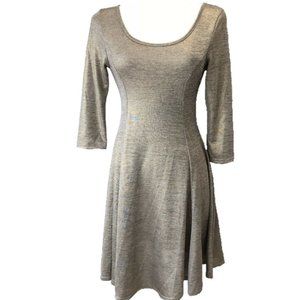 Acemi Gold Shimmer Skater Dress NWT